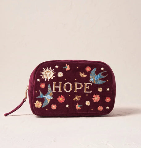 Elizabeth Scarlett | Hope Cosmetics Bag | Plum Velvet