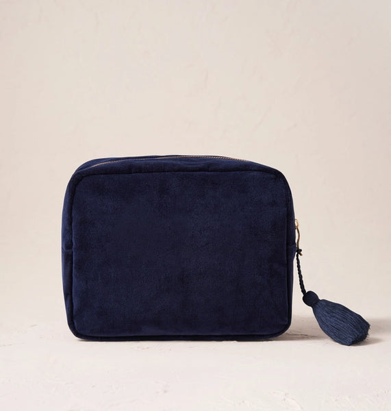 Elizabeth Scarlett | Celestial Wash Bag | Navy Velvet