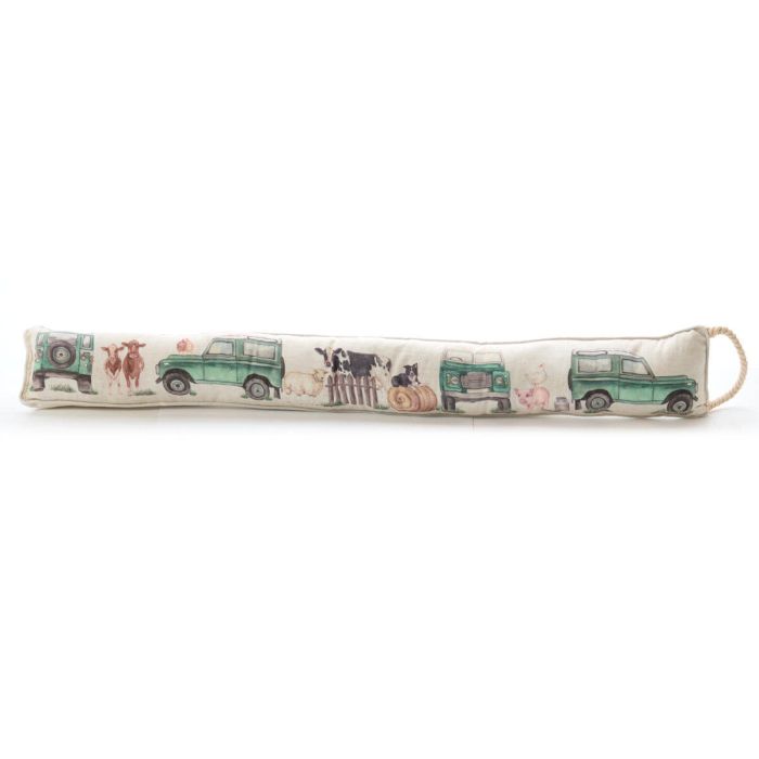 Landrover & Collie Printed Polyester Draught Excluder