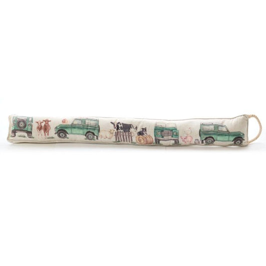 Landrover & Collie Printed Polyester Draught Excluder
