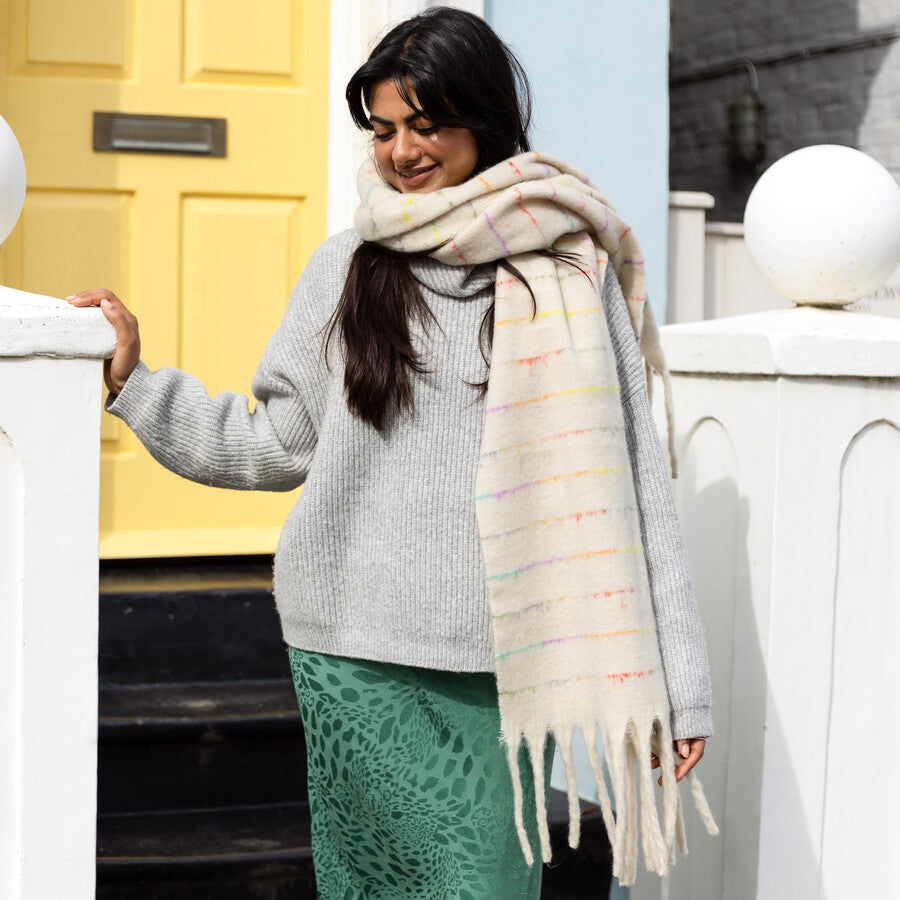 Neutral Fleck Winter Scarf