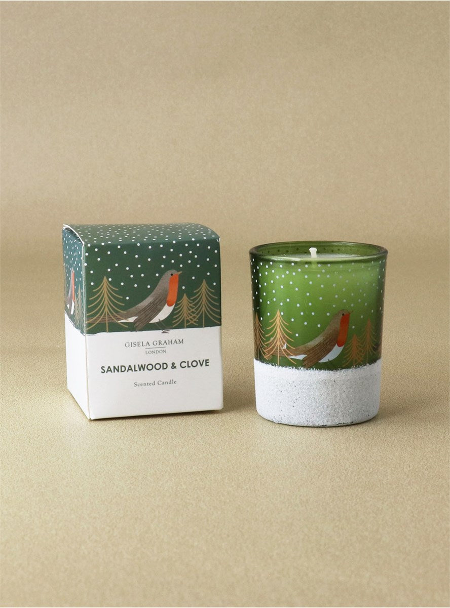 Robin Green Glass Scented Mini Boxed Candle