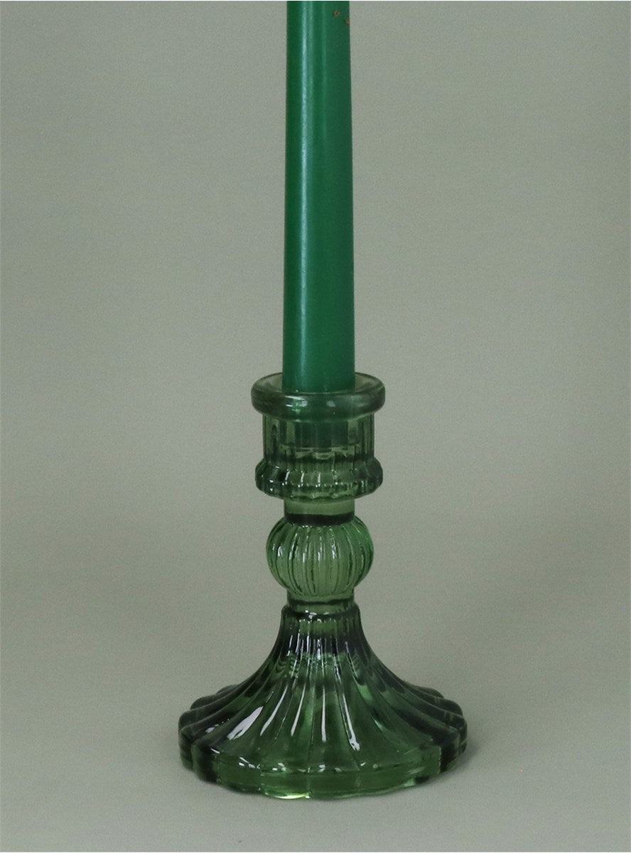 Emerald Green Glass Classic Candlestick
