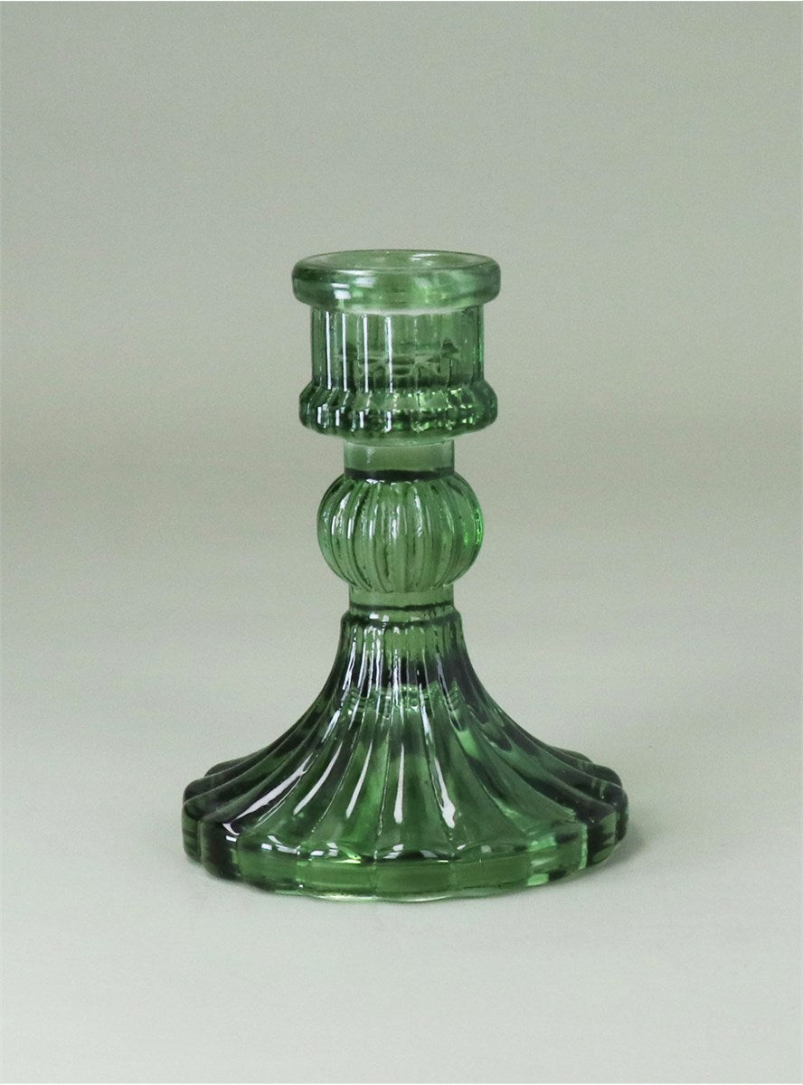 Emerald Green Glass Classic Candlestick
