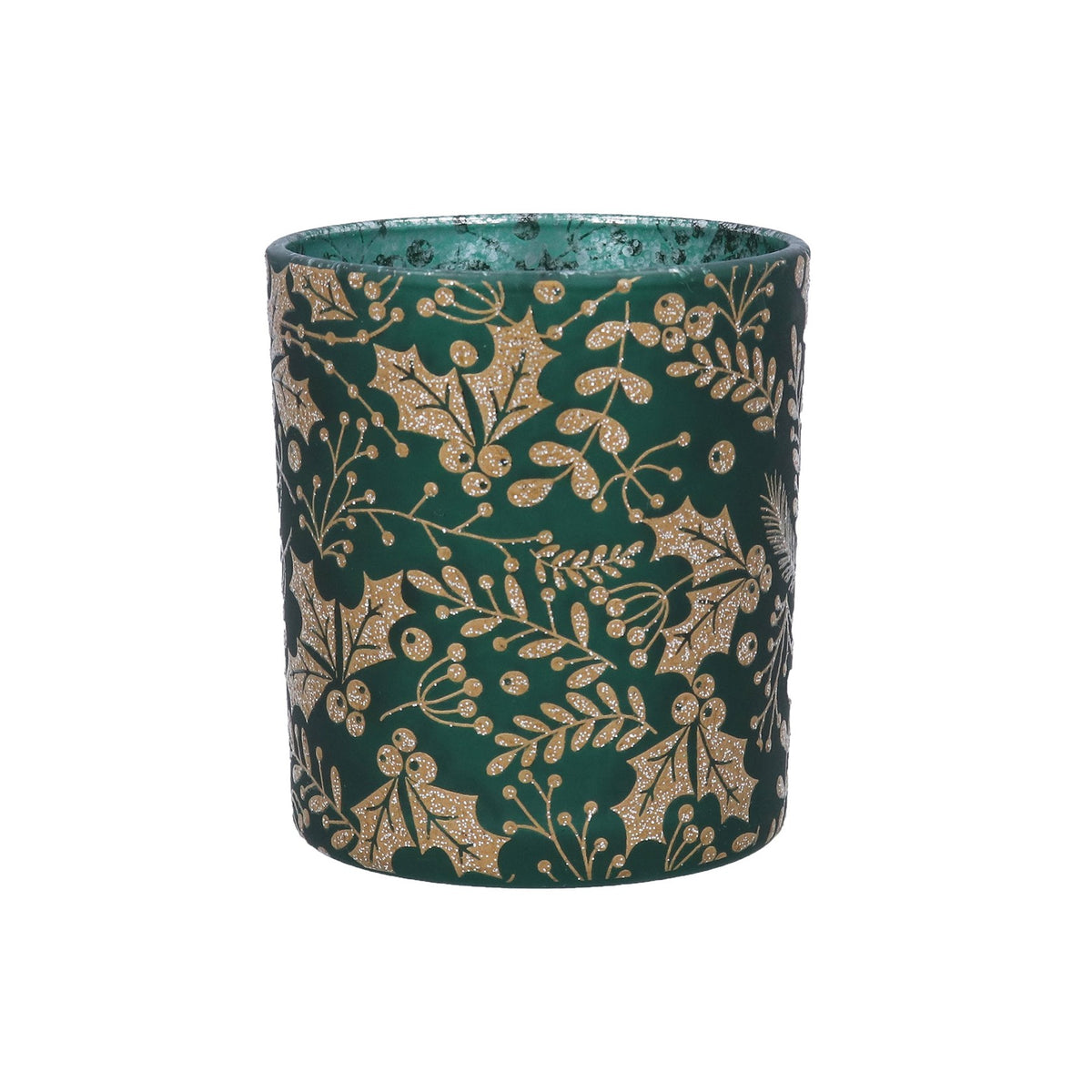 T-Lite Green & Gold Sprig | 8cm