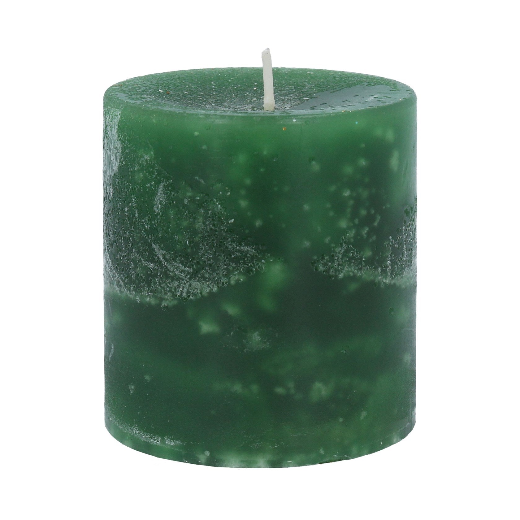 Dark green pillar candle sml