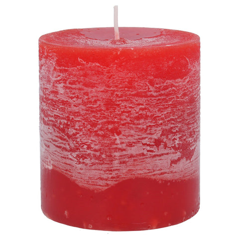 Red pillar candle lge