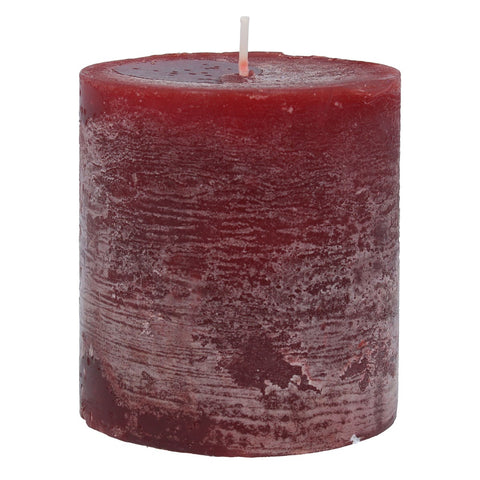 Burgundy pillar candle lge