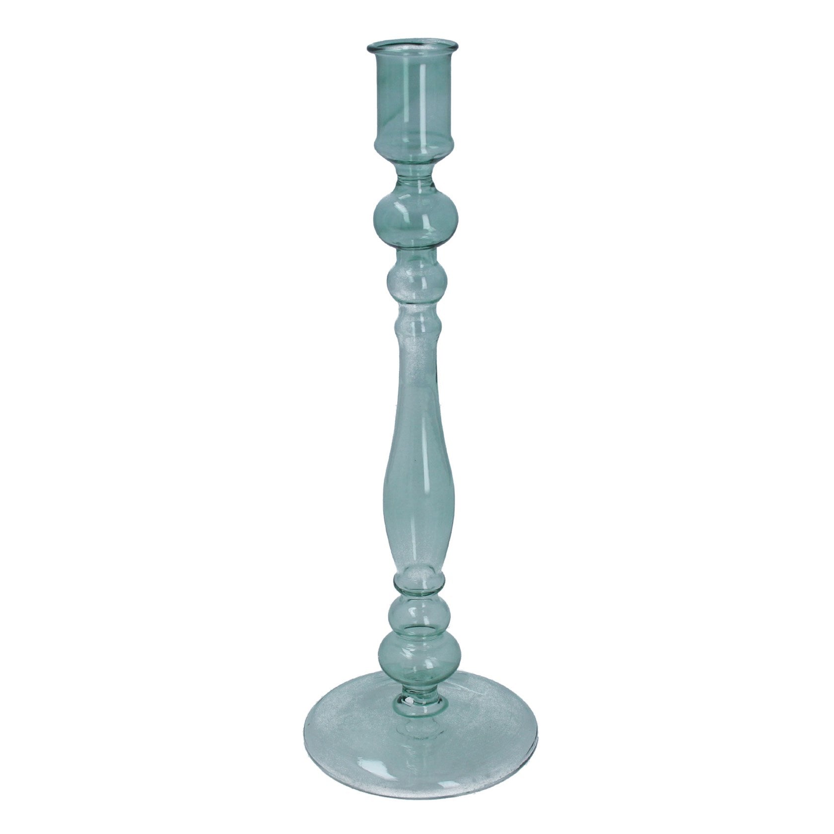 Sage green slim piped candlestick