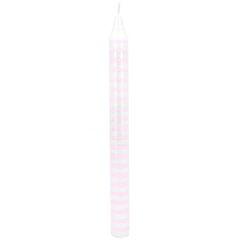 Pink Stripe | Crown Candle | 23cm