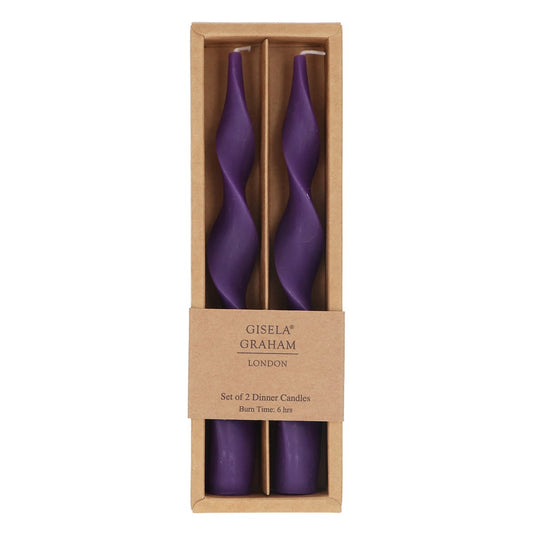 Purple Vintage Twist Taper Candle Box/2