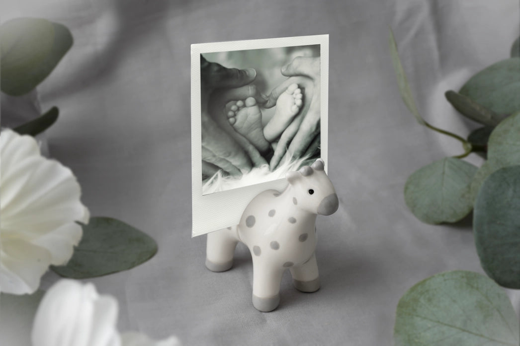 Send with Love | Ceramic Giraffe Photo Holder in Gift Box