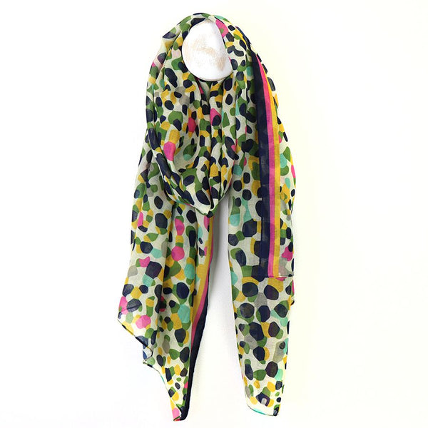 KHAKI & PINK MIX CAMO PRINT SCARF