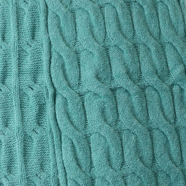 MINT GREEN CLASSIC CABLE KNIT SCARF