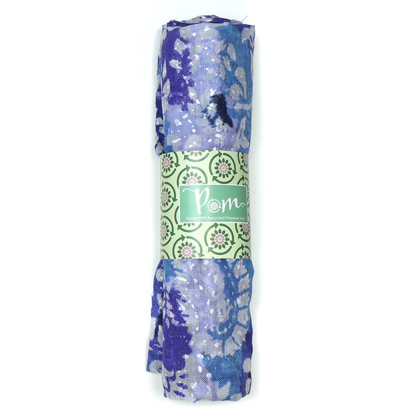 Blue paisley silhouette scarf