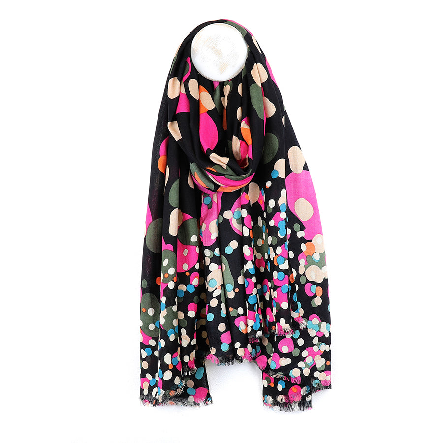 Multicolour Gradient Spot Print Bamboo Viscose