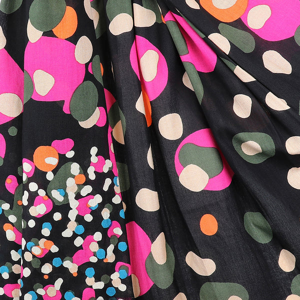 Multicolour Gradient Spot Print Bamboo Viscose