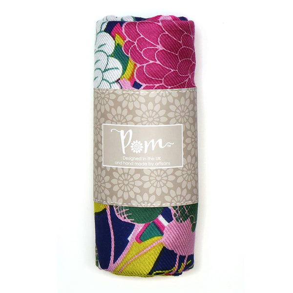 Bamboo green mix dahlia multi print scarf