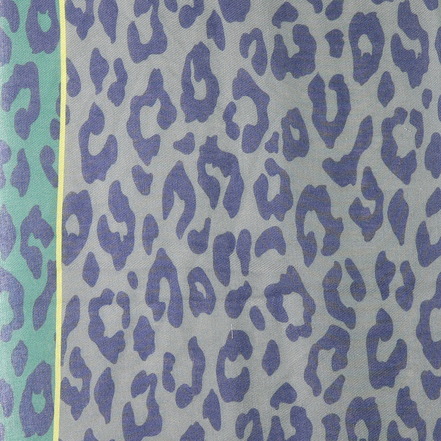 Recycled green and grey mix animal print scarf