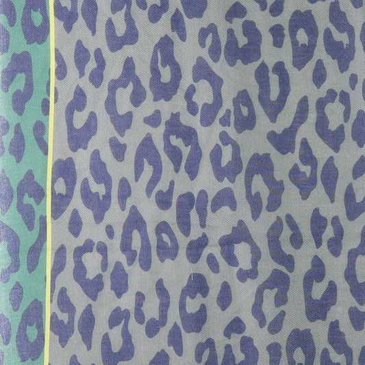 Recycled green and grey mix animal print scarf