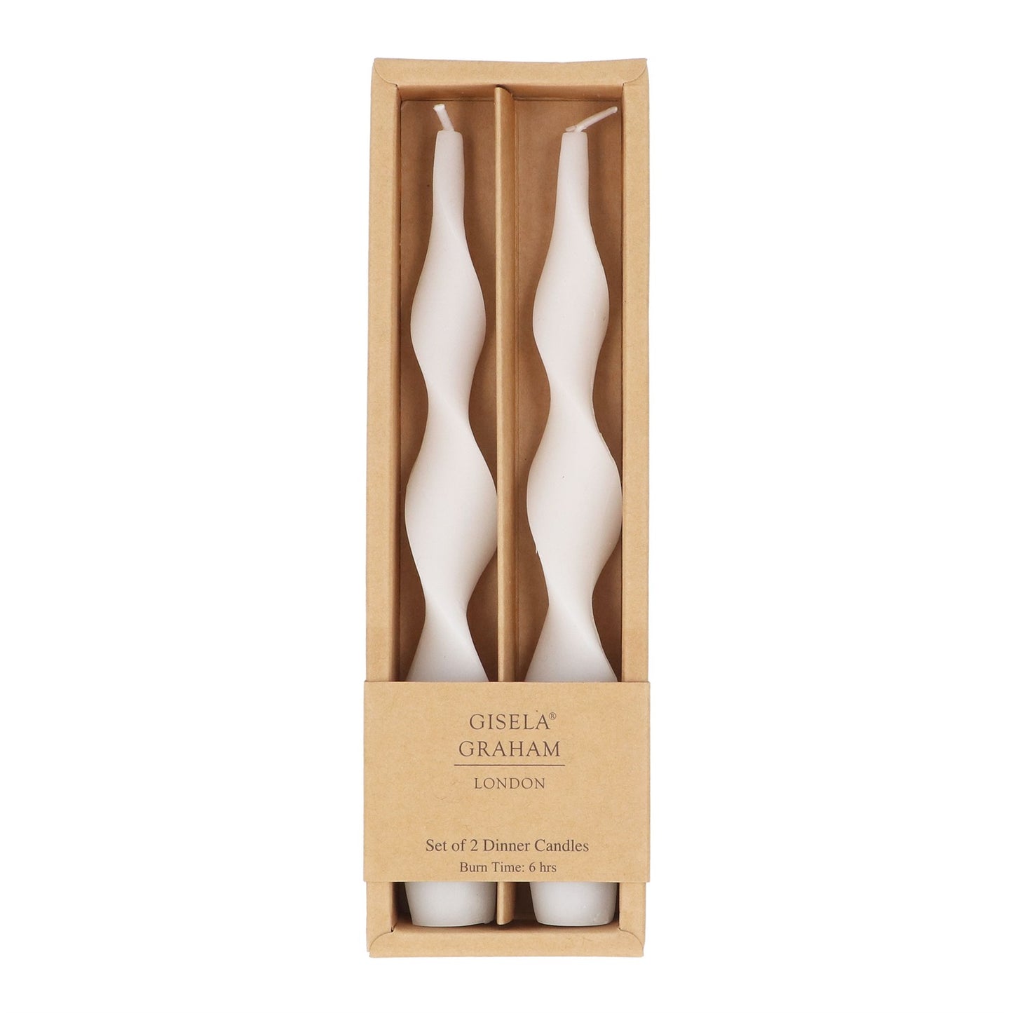 White Twist Dinner Candle | Box 2