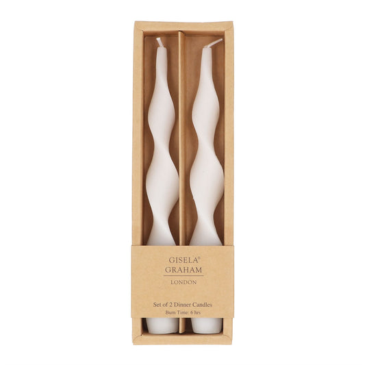 White Twist Dinner Candle | Box 2