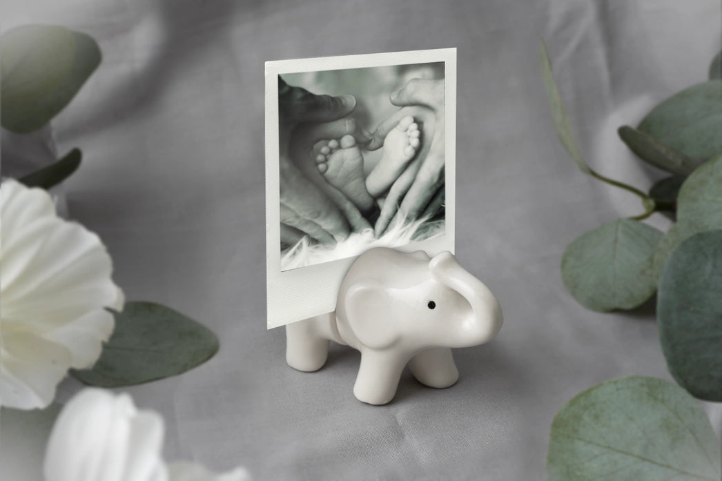 Send with Love | Ceramic Elephant Photo Holder in Gift Box