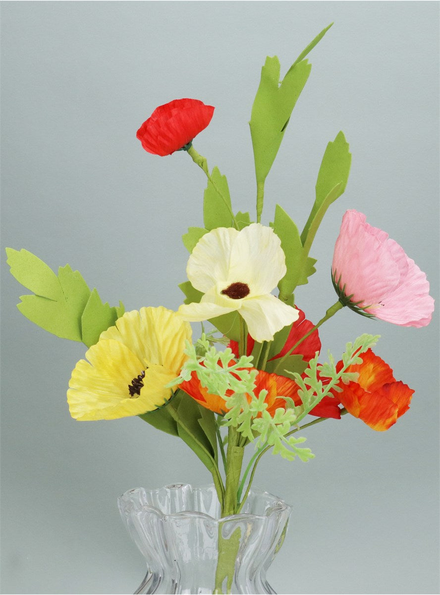 Mixed Poppies Spray