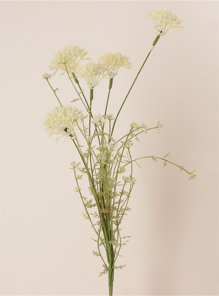 Cream Wild Thistle Spray | 50cm