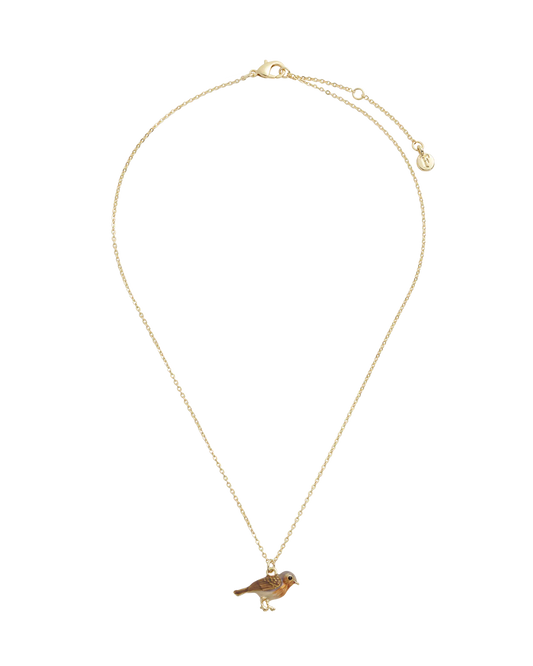 Enamel Robin Necklace