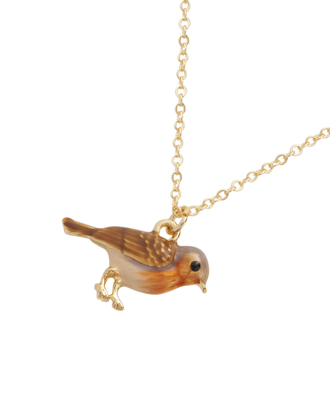 Enamel Robin Necklace