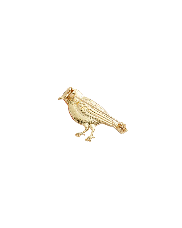 Enamel Robin Brooch