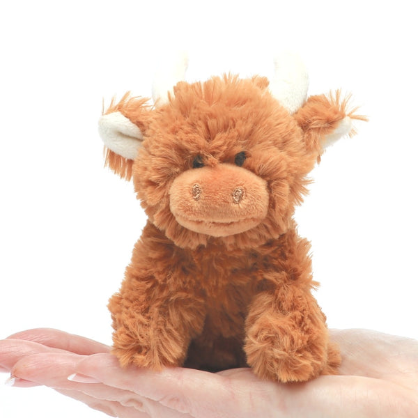 Brown Highland Cow |Mini Plush Soft Toy | 11cm