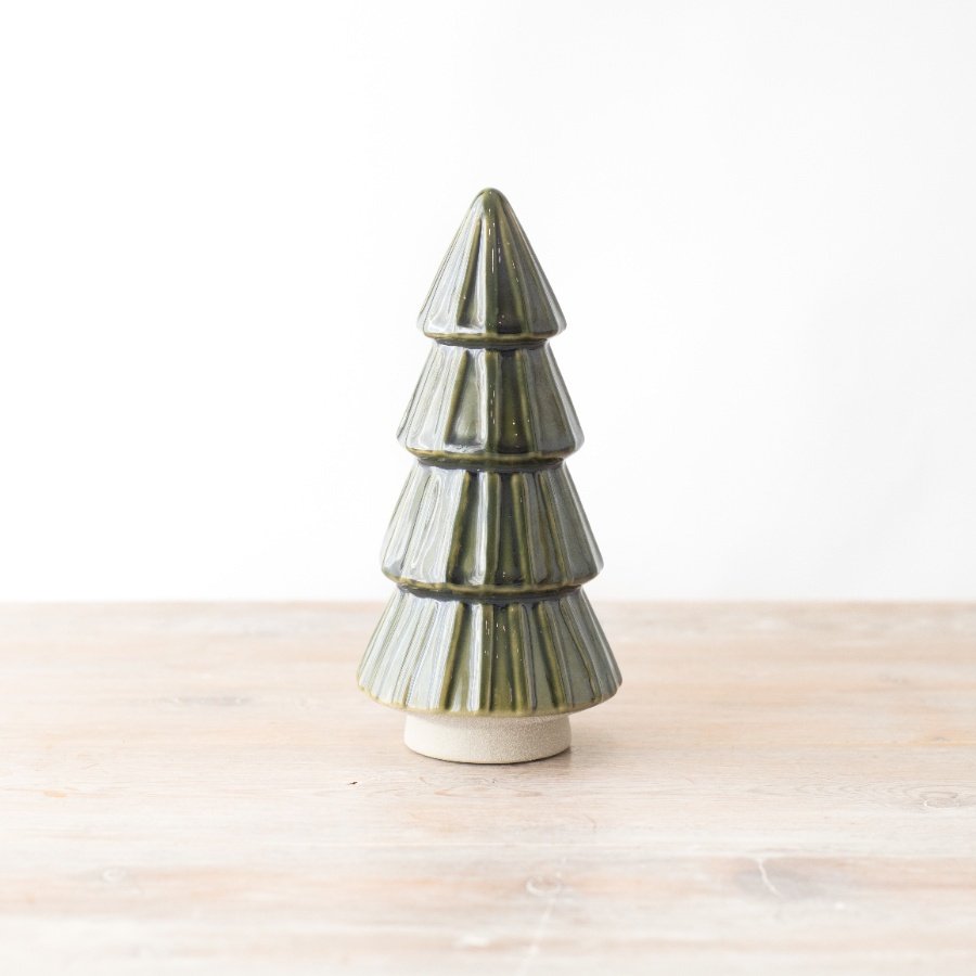 Glazed Green Tree Ornament 19cm