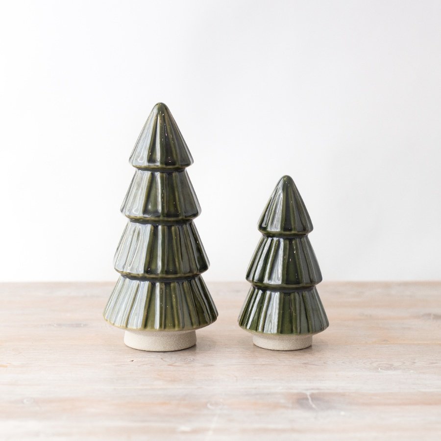 Glazed Green Tree Ornament 19cm