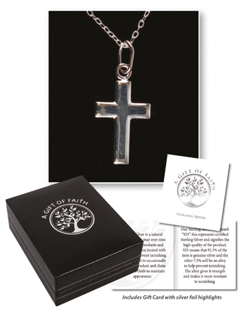 Sterling Silver Cross & Chain | Gift Boxed