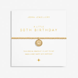 A Little | 50th Birthday | Bracelet In Gold