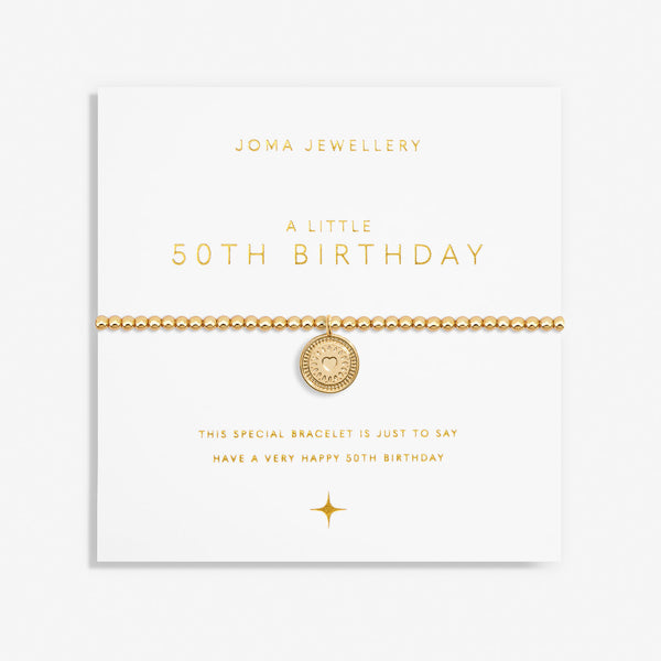 A Little | 50th Birthday | Bracelet In Gold