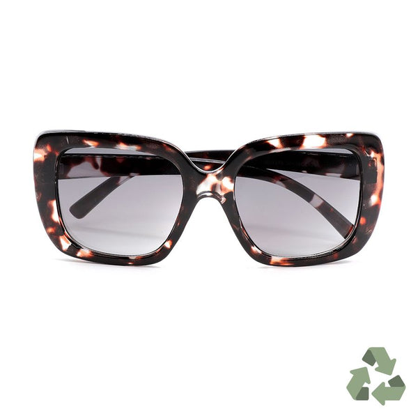 BOLD TORTOISESHELL LARGE SQUARE FRAME SUNGLASSES