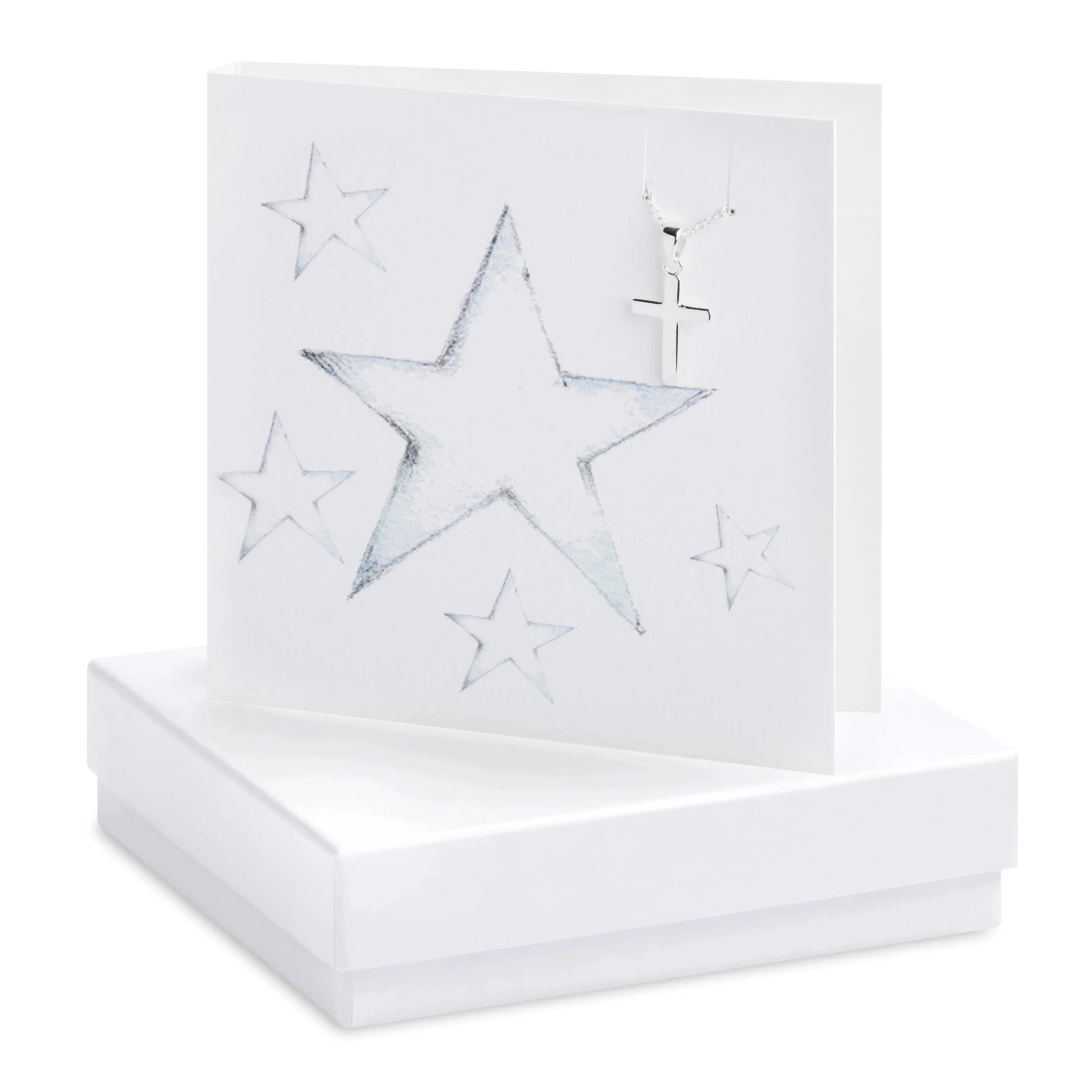 Crumble & Core | Boxed Star & Cross Necklace Card