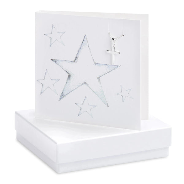 Crumble & Core | Boxed Star & Cross Necklace Card