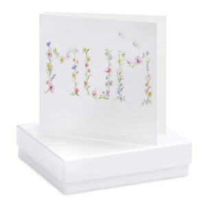 Crumble & Core | Boxed Floral Mum Earring Card