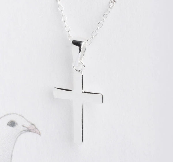 Crumble & Core | Boxed Dove and Cross Necklace Card