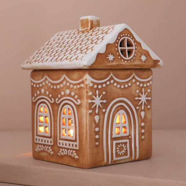 Ceramic Gingerbread House Wax Burner