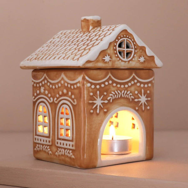 Ceramic Gingerbread House Wax Burner