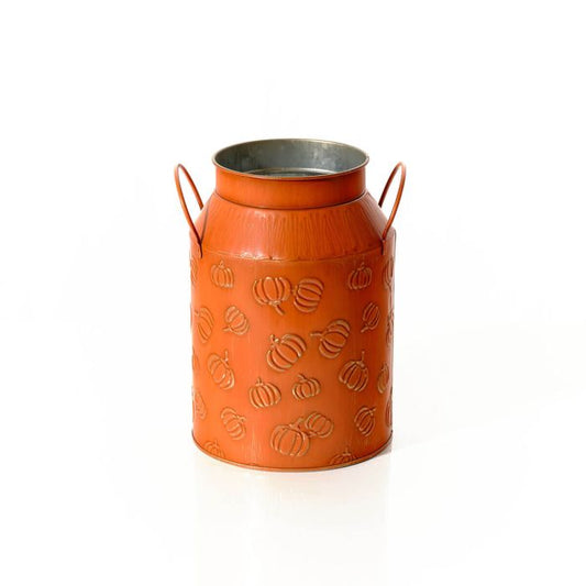 Harvest Pumpkin Embossed Metal Pumpkin Milk Urn