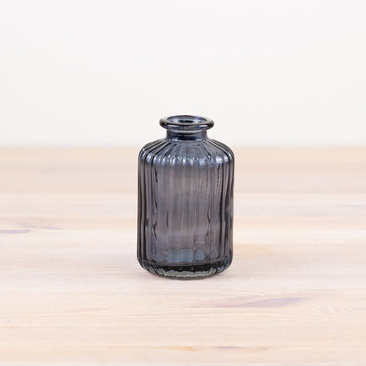 Blue Glass Bottle Vase 10.8cm