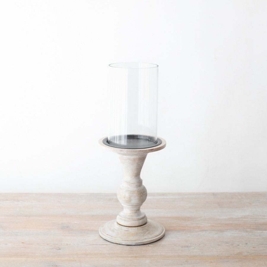 Pillar Candle Holder With Glass Holder 35cm