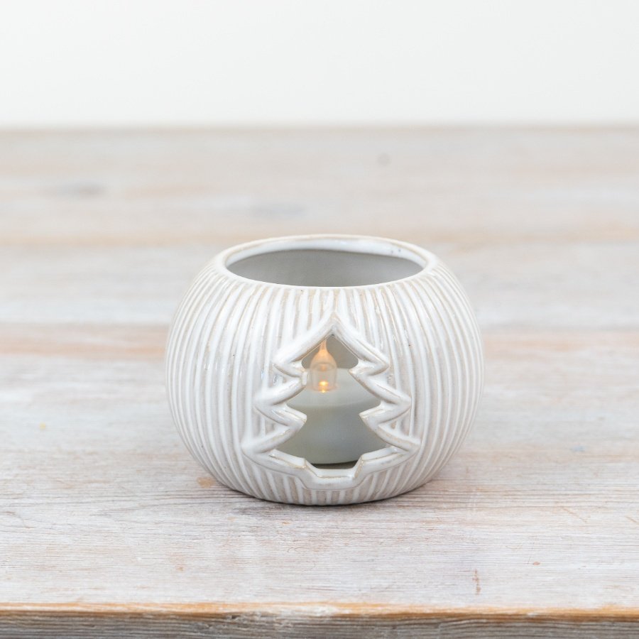 Neutral Tree Candle Holder | 9.5cm