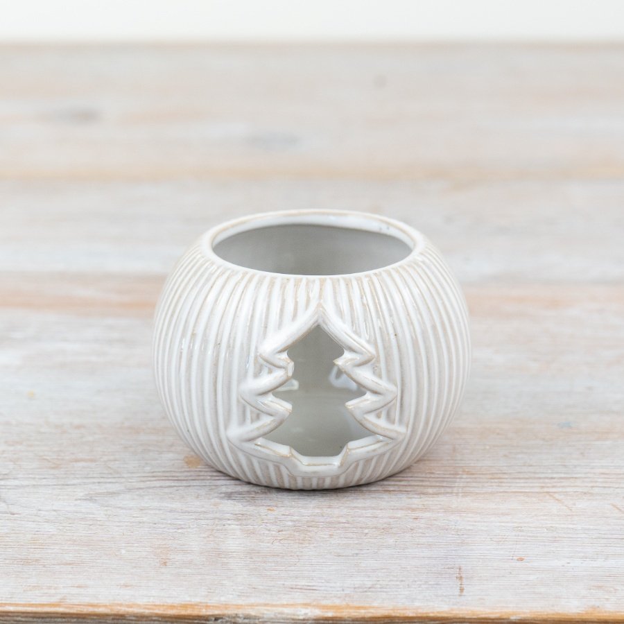 Neutral Tree Candle Holder | 9.5cm